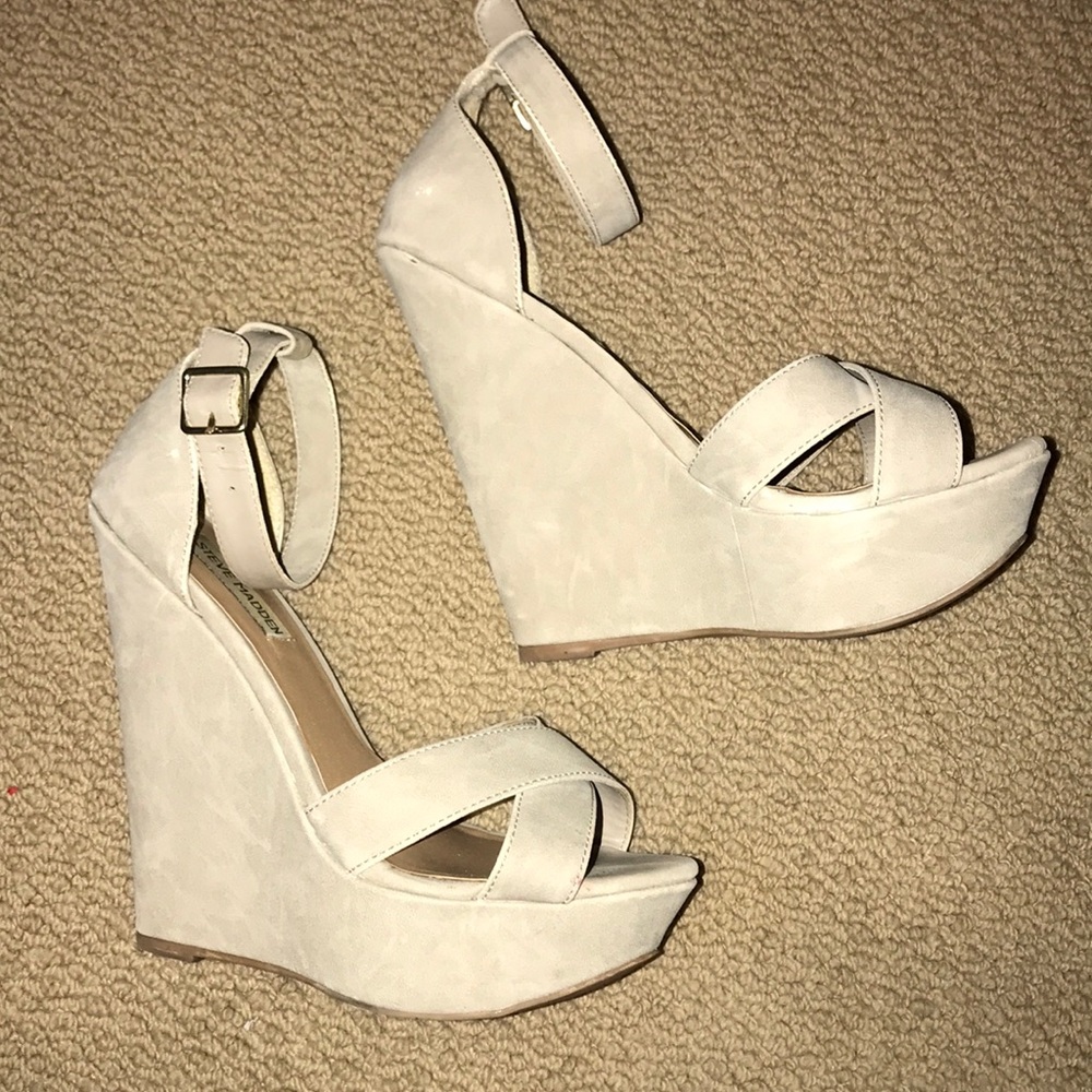 Steve Madden Xenon Nude Wedges